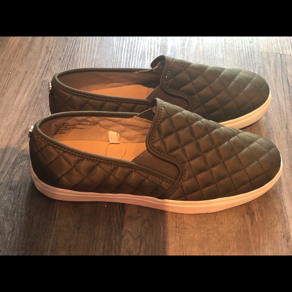 Olive Green Slip Ons
